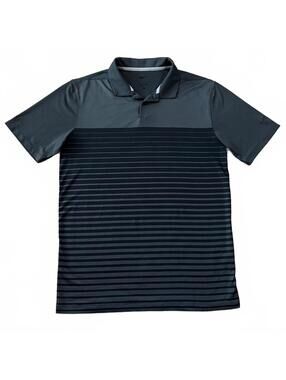 Nike Dri-FIT Mens Vapor Block Polo Shirt Black Gray Size Small